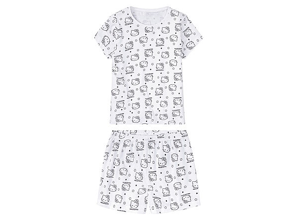 Піжама футболка і шорти для дівчинки Disney Hello Kitty 406150 чорно-білий