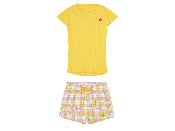 Піжама футболка і шорти для дівчинки Pepperts 409979 жовтий
