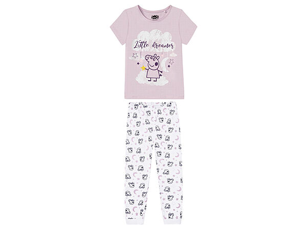 Піжама футболка і штани для дівчинки Disney Свинка Пеппа 370241 бузковий