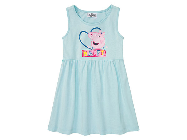 Плаття бавовняне для дівчинки Disney Свинка Пеппа 381970 блакитний