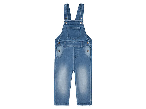 Напівкомбінезон джинсовий на кпопках, з регулюючими шлейками для хлопчика Lupilu LIDL 370496 синій