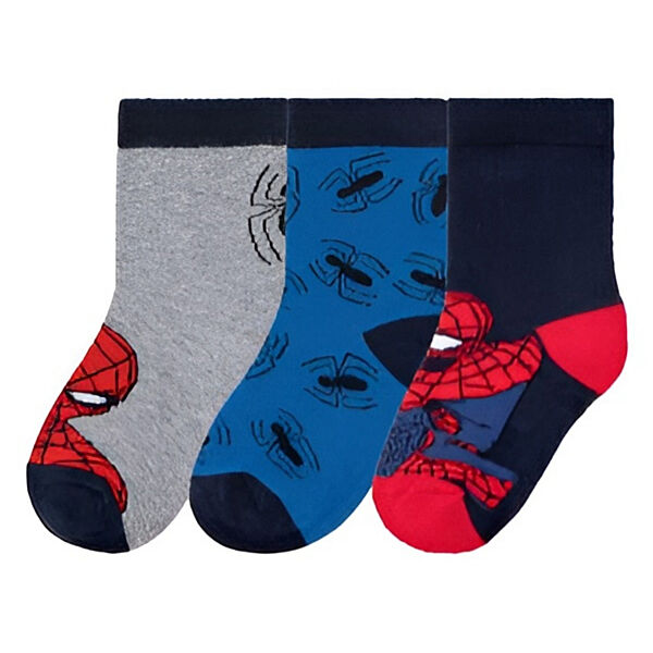 Шкарпетки 3 пари для хлопчика Disney Spider-Man 370240 Різнобарвний