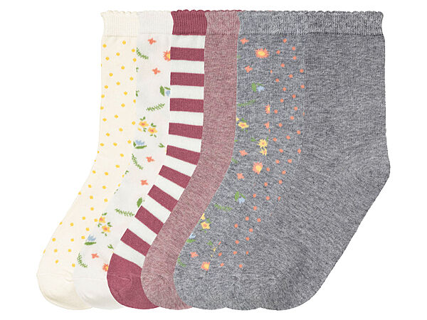 Шкарпетки 7 пар для дівчинки Pepperts LIDL 364966 Різнобарвний