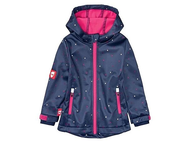Куртка Softshell водовідштовхувальна та вітрозахисна для дівчинки Lupilu BIONIC-FINISH ECO 375429 темно-синій