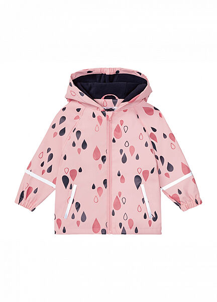 Куртка-дощовик на флісовій підкладці для дівчинки Lupilu 3M Scotchlite 356921 рожевий