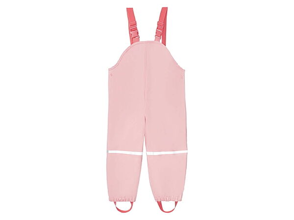 Напівкомбінезон-дощовик на флісовій підкладці для дівчинки Lupilu 3M Scotchlite 356916 рожевий