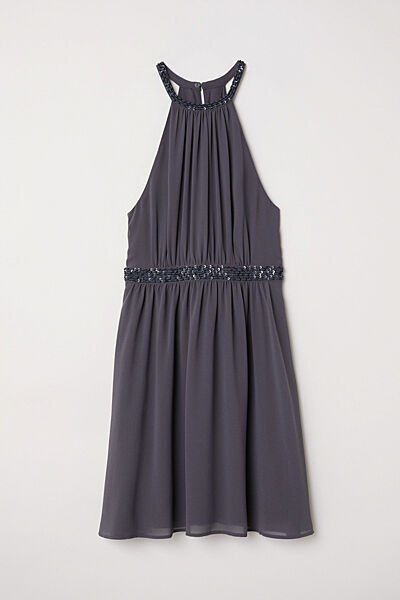 Сукня плаття без рукавів для жінки H&M 0634153-003 сірий