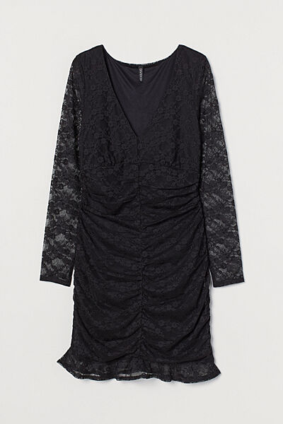 Сукня плаття з мережива для жінки H&M Divided 0919040-001 чорний