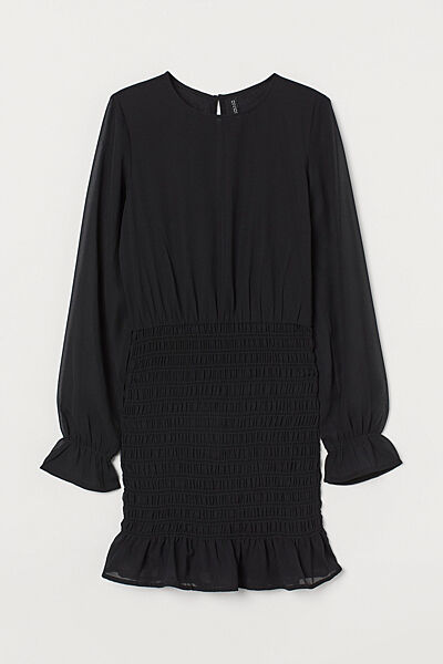 Сукня плаття з зібраною спідницею для жінки H&M Divided 0918905-001 чорний
