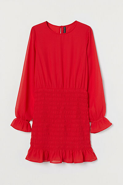 Сукня плаття з зібраною спідницею для жінки H&M Divided 0918905-002 червоний