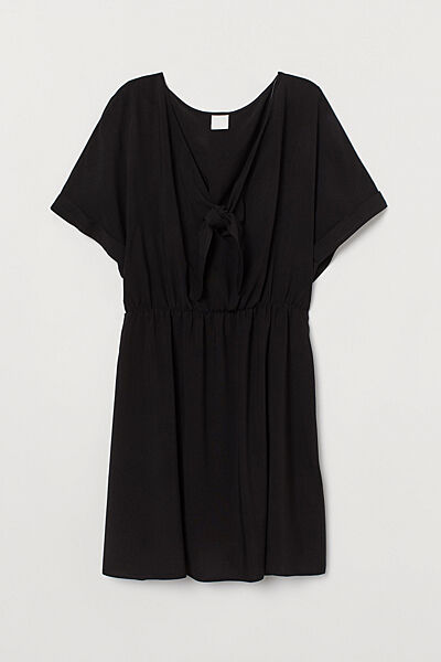 Сукня плаття бавовняне з ланцюжком для жінки H&M 0772898-002 чорний