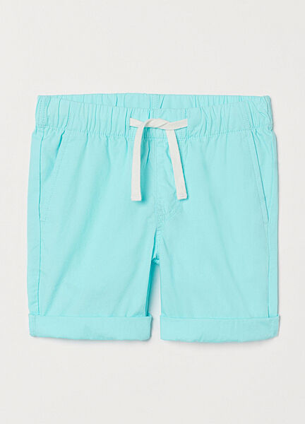 Шорти котонові з кишенями для хлопчика H&M 0934482-003 бірюза