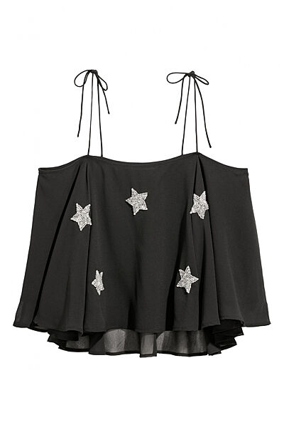 Майка вільного крою для жінки H&M 0631340-001 чорний