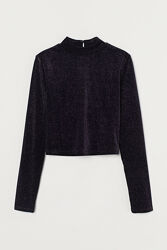 Топ велюровий для жінки H&M Divided 0931444-001 фіолетовий