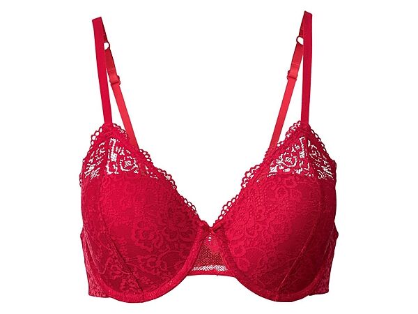 Бюстгальтер з мереживом для жінки Esmara LIDL 317744 червоний
