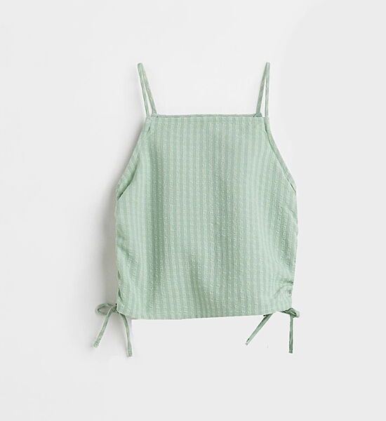 Майка з драпіруванням для дівчинки H&M 1073361-001 зелений