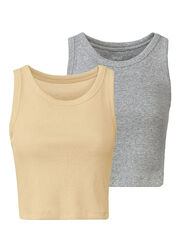 Топ в рубчик набір 2 шт. для жінки Esmara LIDL 402071 Різнобарвний