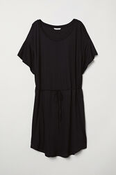 Сукня плаття з віскозою для жінки H&M BASICS 0667534-004 чорний