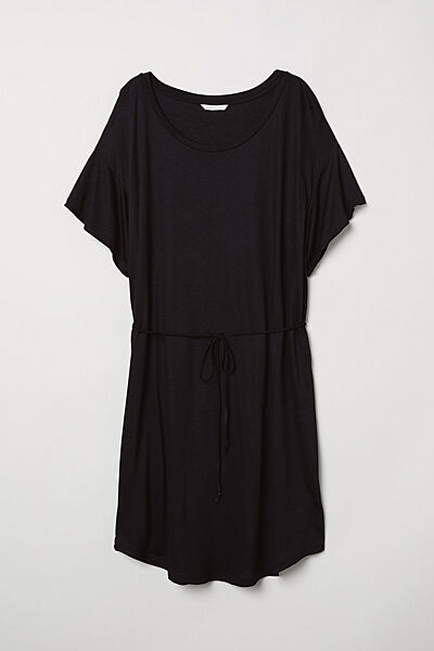 Сукня плаття з віскозою для жінки H&M BASICS 0667534-004 чорний