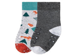 Термо-шкарпетки 2 пари махра для хлопчика Lupilu SOFT COMFORT LYCRA 389320 сірий