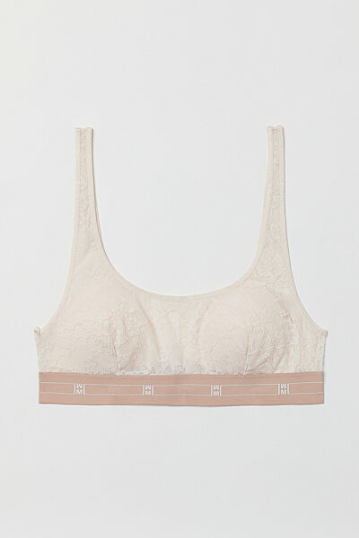 Бюстгальтер топ для жінки H&M 0998792-002 бежевий