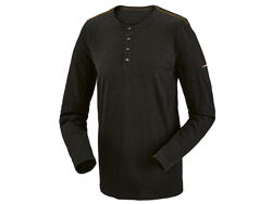 Футболка-лонгслів з планкою на гудзиках для чоловіка Parkside LIDL 437488 чорний