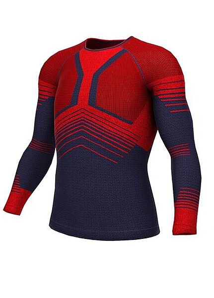 Термо-реглан з зональною терморегуляцією для чоловіка Crivit NILIT Performance 319341 червоний