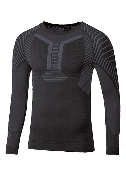 Термо-реглан з зональною терморегуляцією для чоловіка Crivit LYCRA 389618 чорний