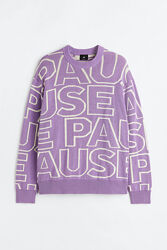 Свитер вільного крою для жінки H&M 1117078-003 фіолетовий