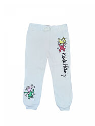 Спортивні штани джоггери з начосом для дівчинки H&M Keith Haring 1153241-001 молочний