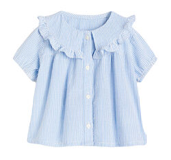 Блузка на гудзиках для дівчинки H&M 1123542-001 блакитний