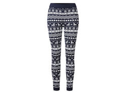 Лосини з новорічним принтом для жінки Esmara LYCRA 390657 темно-синій