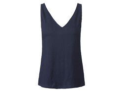 Топ із суміші льону та віскози для жінки Esmara Lenzing EcoVero 418192 темно-синій