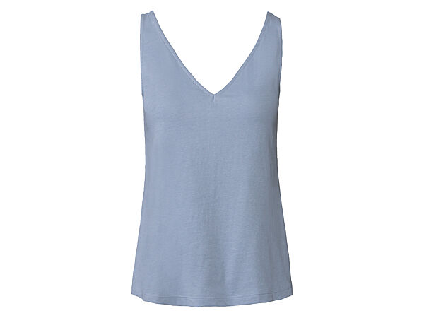Топ звич. із суміші льону та віскози для жінки Esmara Lenzing EcoVero 418192 блакитний