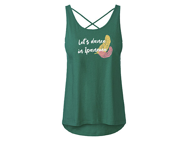 Майка з перехрещеними лямками для жінки Esmara LIDL 416454 зелений