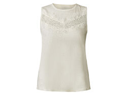 Топ із суміші льону та віскози для жінки Esmara Lenzing EcoVero 408463 білий
