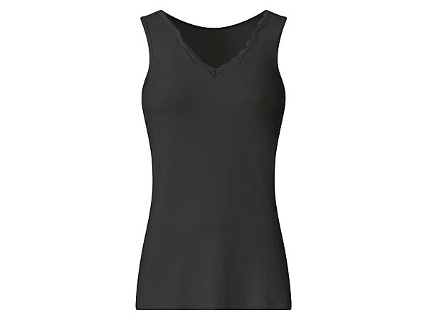 Майка натільна з широкими бретелями для жінки Esmara LYCRA 497156 чорний