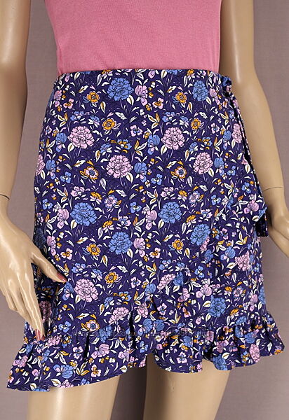 Брендовая юбка мини с рюшами george в цветочный принт. размер uk14.