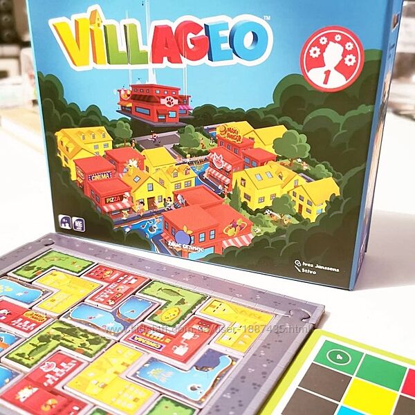 Настільна гра головоломка VILLAGEO. Побудуй місто. Типу тетріс