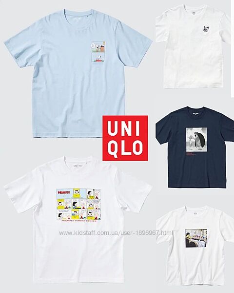 Фирменные футболки Uniqlo - унисекс- M/L/XL 