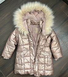 Тёплая непромокаемая куртка-пальто Next 4 года рост 104-110см 