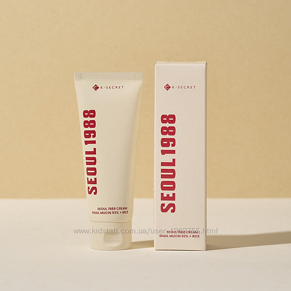 Відновлюючий крем з муцином равлика k-secret seoul 1988 snail mucin rice cr