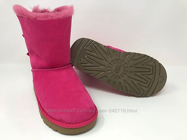 Уггі з стрічками UGG Australia Bailey Bow Kids II Boot Pink Azalea/Icelandi