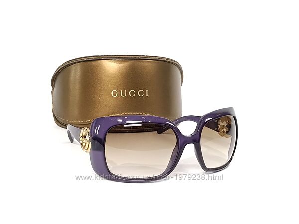 Женские солнцезащитные очки GUCCI Purple Frame Interlocking GG Bamboo Sungl