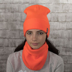 Яркие теплые наборы шапка и снуд