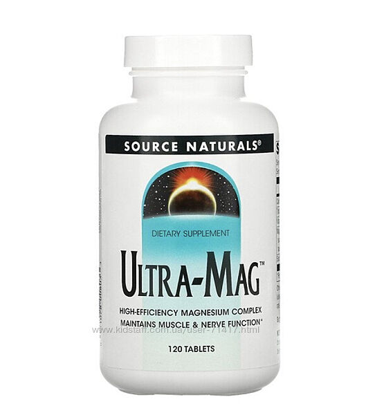 Ультрамаг, Магне В6. Ultra-Mag магний с витамином В6 Source Natu