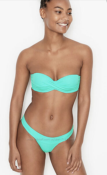 Купальник Victorias Secret мятный раздельный, Виктория сикрет 34А, 75А, ХС