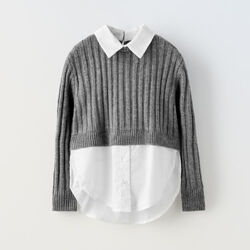  Джемпер шкільний підлітковий ZARA сірий, 146-152 см