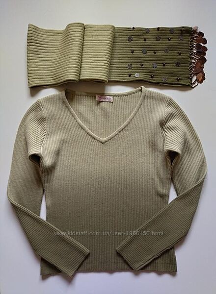 Кофта з шарфиком/пуловер