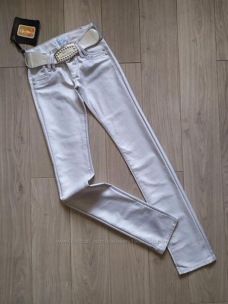 Жіночі сіро-сріблясті джинси брюки штани